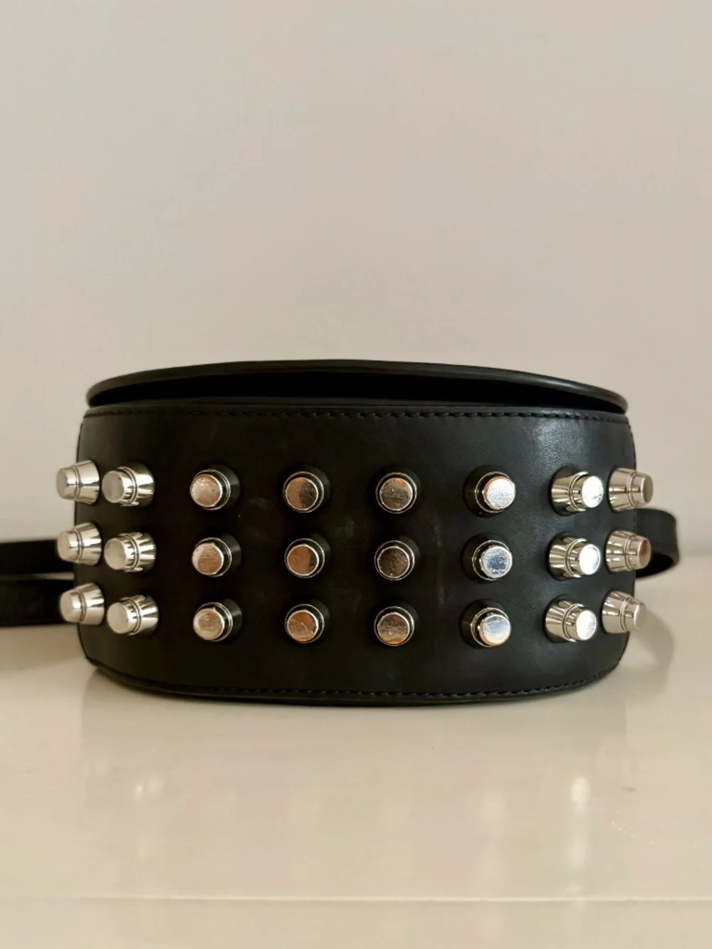 Alexander  Wang Timeless Black Leather Crossbody Bag with silver  Studs!